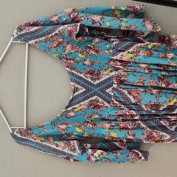 Torrid Smocked Challis Maxi Dress Size 3 - Picture 14 of 16